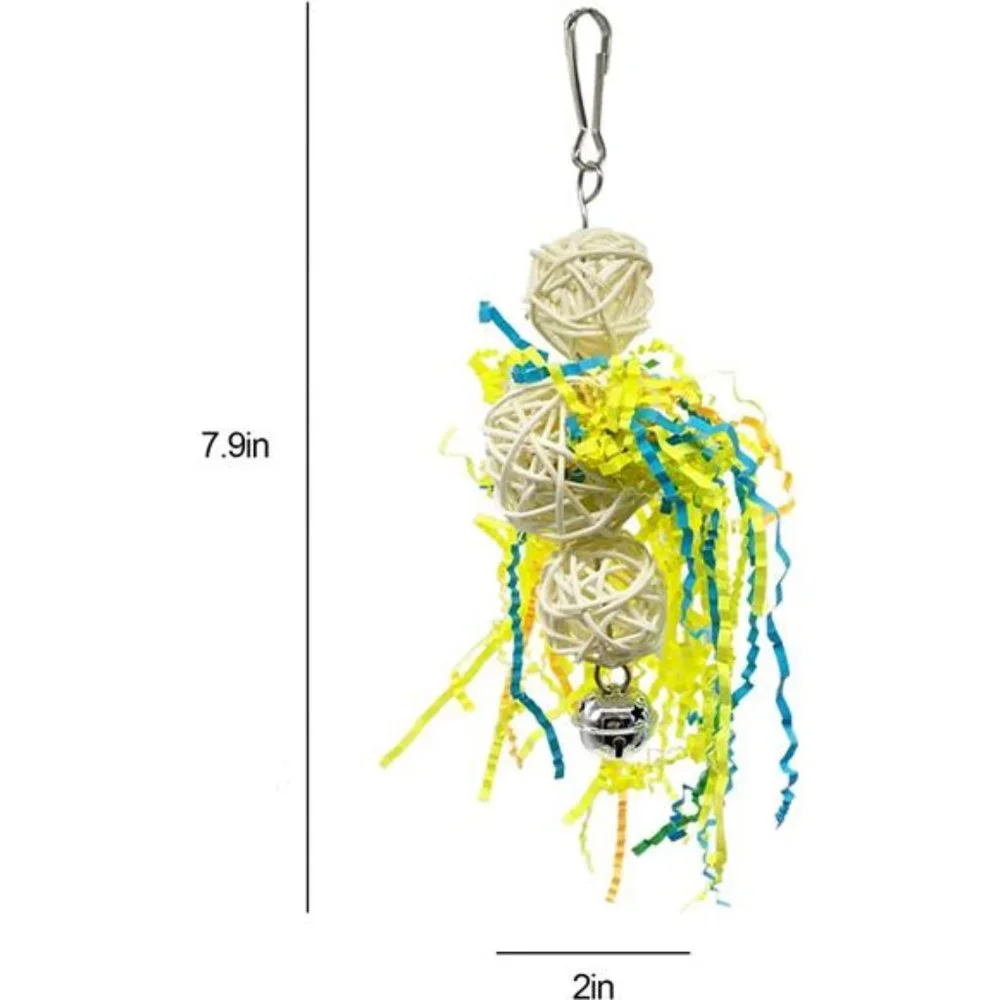 Bird Parrots Shredding Toys Parakeet Chewing Toys Bird Loofah Toys Parrot Cage